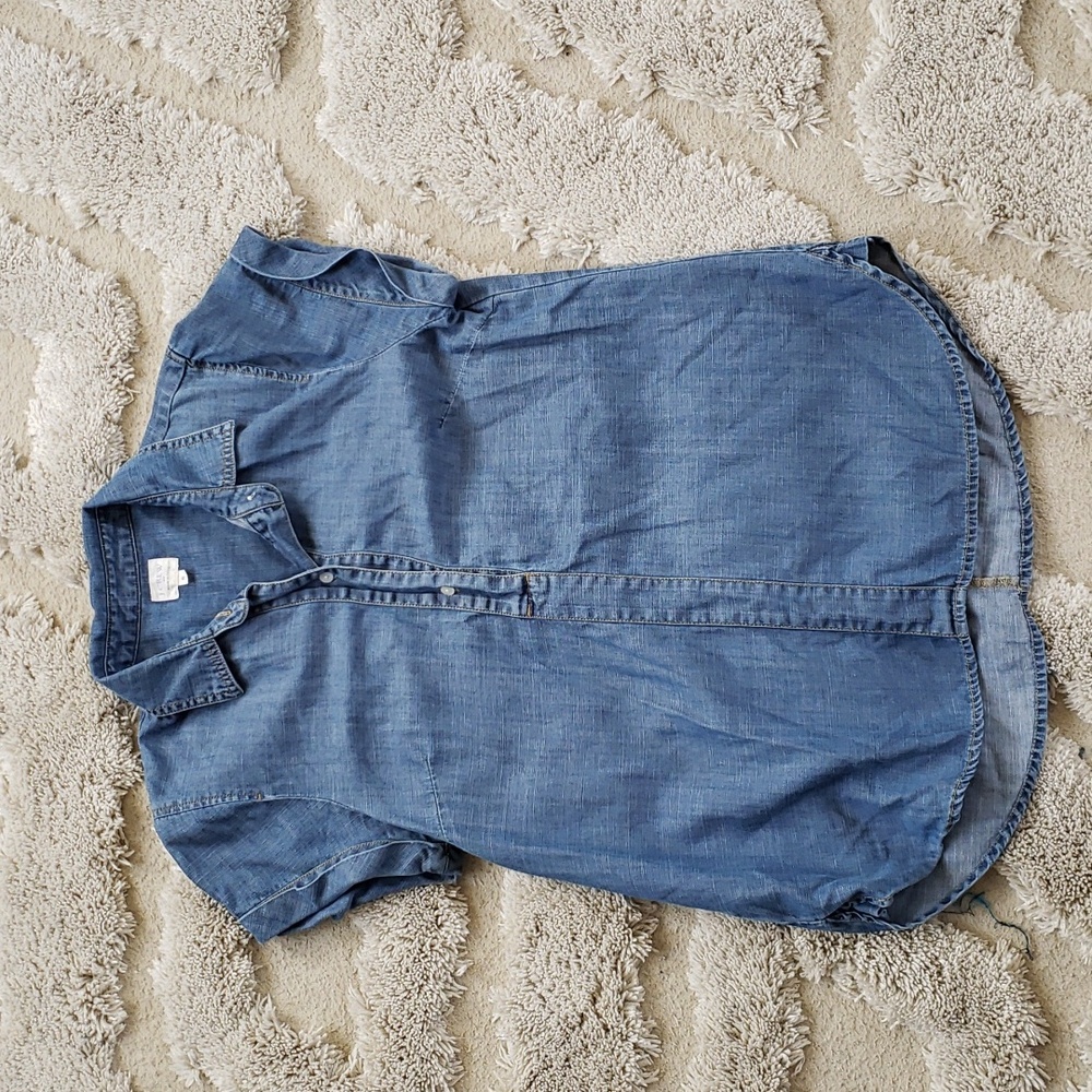 J. Crew Denim Shirt, Short Sleeves, Size Small